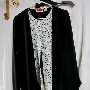 KELLY HARPER JACKET W/ATTACHED UNDER BLOUSE, CLASSY TOP